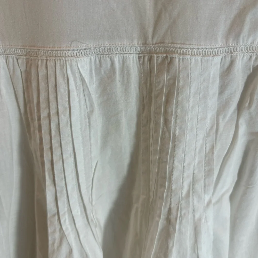 VICTORIAN CLASSICS Sz  M Gown Embroidered Ruffle Hem 100% Cotton Made in India - Picture 8 of 10